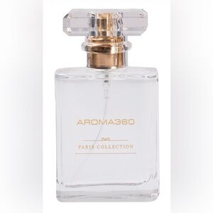 Hotel Collection Clear and Gold Perfume Bottle 24k scent comes in duster bag